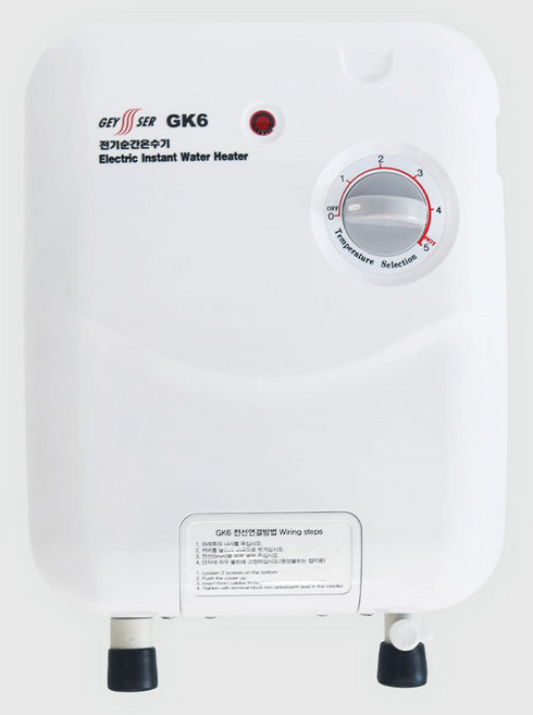 가이저 전기식순간온수기 GK6 세면대 싱크대 카라반 업소용 6.6kW