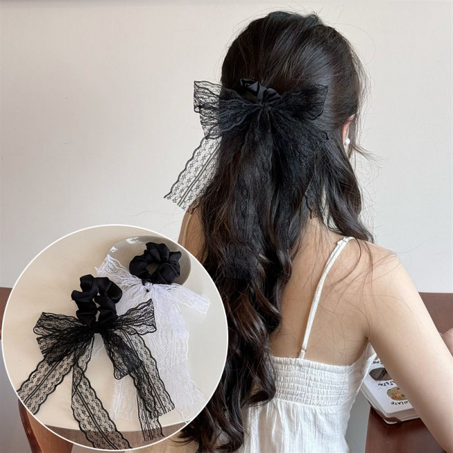 ZMBIRD 여성 머리끈 리본 레이스 2종세트 N5676
