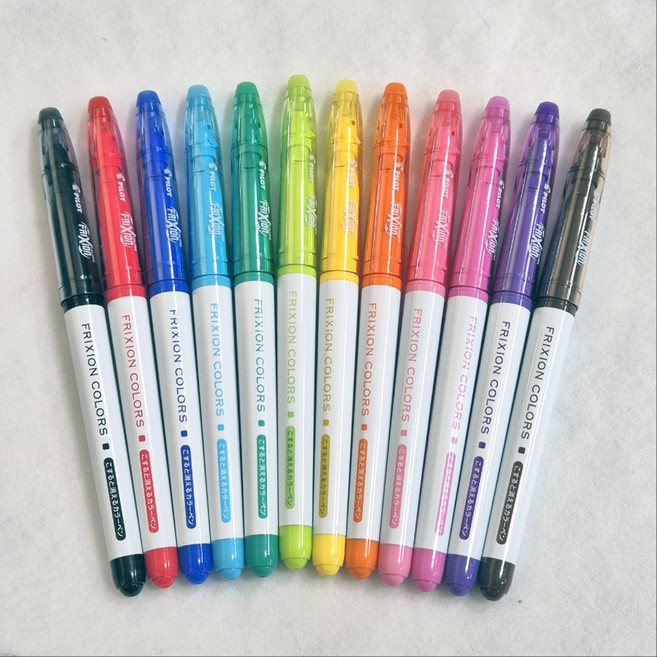 (12색세트) 일제 PILOT 열사인펜 지워지는펜 아이롱펜, 1개