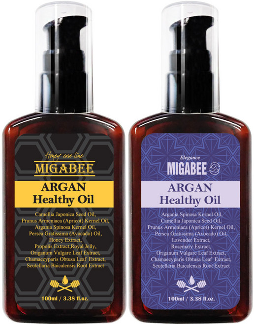 미가비 아르간오일 헤어에센스 케라틴/식물성단백질/머릿결/향기 2개, 오리지널, 엘레강스, 100ml