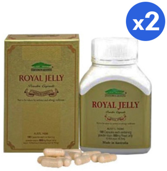 [호주영양제직구+무료배송]NATURES QUEEN 네이쳐스퀸 로얄젤리 파우더 캡슐 900mg, 2개, 180정