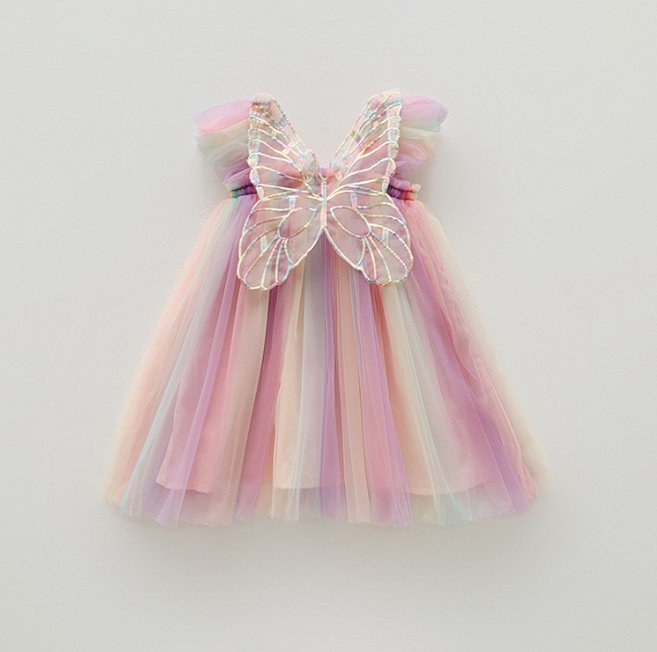 콩지키즈 여아 무지개 샤 원피스 여름 나시 민소매 공주원피스