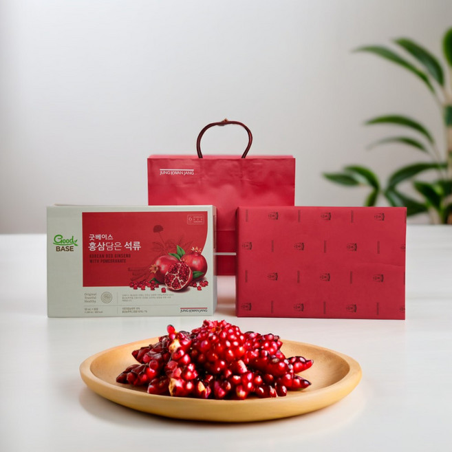 굿베이스 홍삼담은 석류 (선물포장 + 쇼핑백), 1.5L