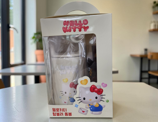 세븐일레븐 키티 루프 손잡이 텀블러 400ml, 1개