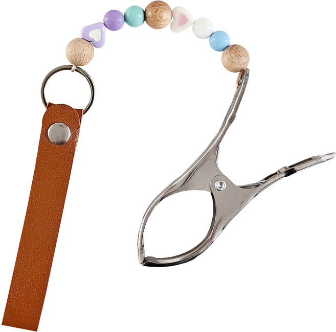 모찌아범 유모차 아기 신발걸이 유모차집게, 1개, 파스텔 하트볼(랜덤)