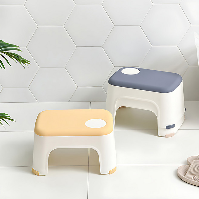 집똑똑이 미끄럼방지 디자인 욕실 의자, 네이비