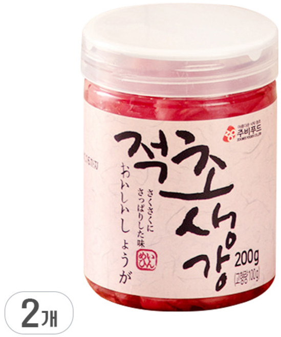 주비푸드 적초생강, 2개, 200g