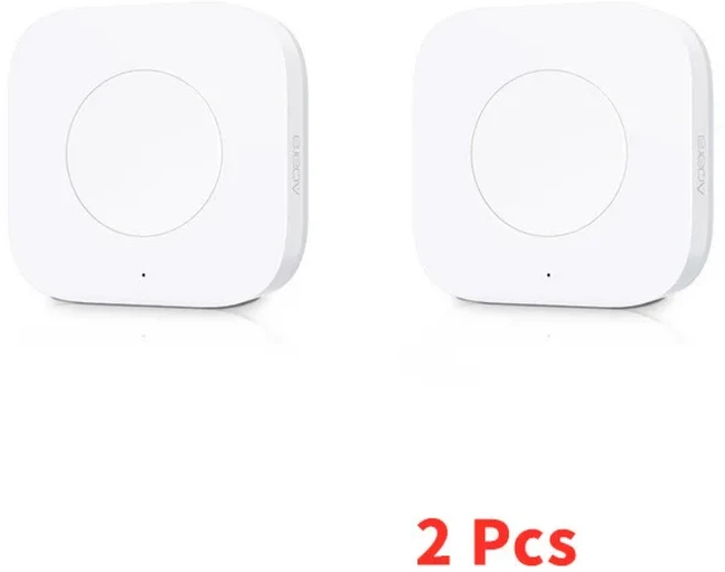 Aqara 버튼 센서 스마트 무선 미니 소형 스위치 키 Zigbee 연결 원격 원 제어 홈 Mi home Homekit, 01 2 pieces