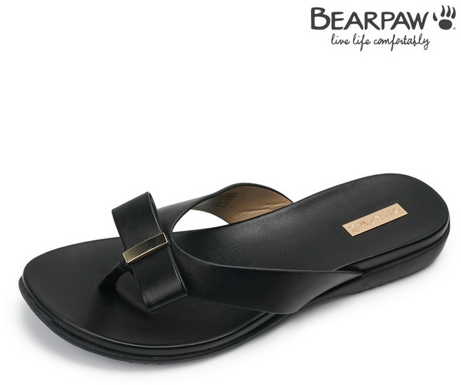 베어파우 DARIN 여성 슬리퍼 리본매탈 플립플랍 쪼리 블랙 K2967001RB-W 469473