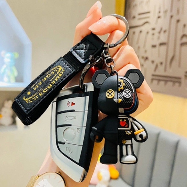 다오브 엑스베어 자동차 키링 키홀더 열쇠고리, 블랙베어, 1개