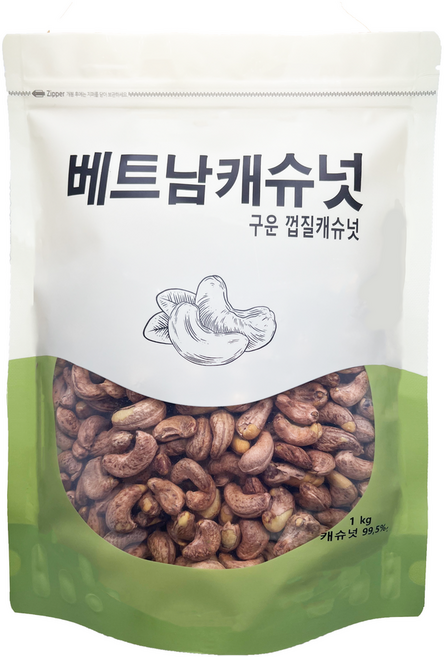베트남껍질캐슈넛 베트남 특산품 구운 껍질캐슈넛 (원산지 베트남), 1개, 1kg