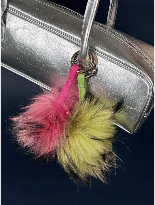 [모피공장직영] 리얼폭스 여우퍼 가방 참 키링