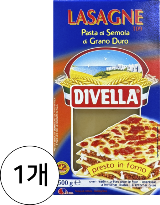 디벨라 파스타 라자냐, 500g, 1개