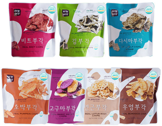 [맛다움] 속초명물 부각(우엉+고구마+비트+김+연근+다시마+호박)x각30g, 1개, 30g