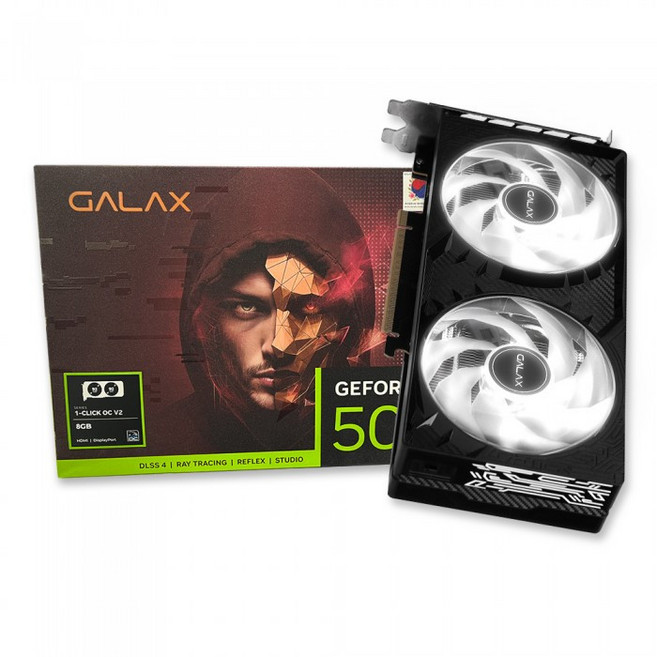갤럭시 GALAX 지포스 RTX 5050 BLACK OC V2 D6 8GB DUAL HDMI, RTX5050