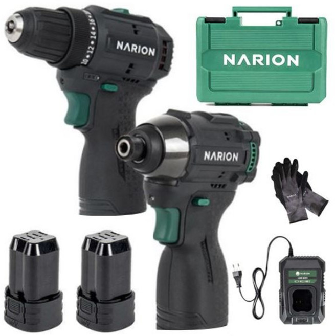 KC인증 나리온 콤보 16.8V 전동 드릴 + 임팩드릴 드라이버 + 배터리2개 세트 무선 충전 narion 공구 임팩트 임펙 스크류 소형 가정용 미니 narion 인테리어조립, 1세트