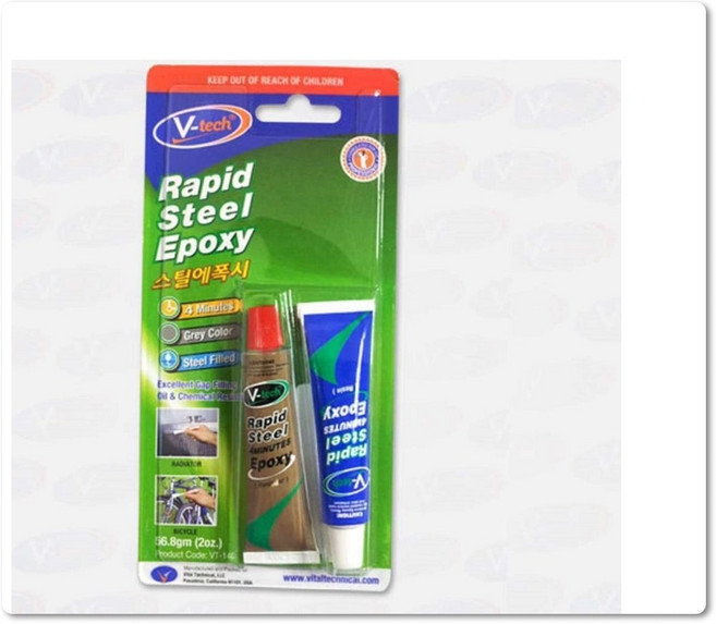 튜브형 2액형 스틸에폭시 금속 접착제 56.8g 강력접착 다목적 집꾸미기, 1개