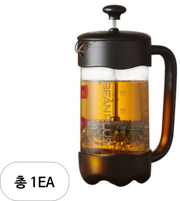 빈플러스 커피&티 프레스 CTP650, 혼합 색상, 650ml, 1개