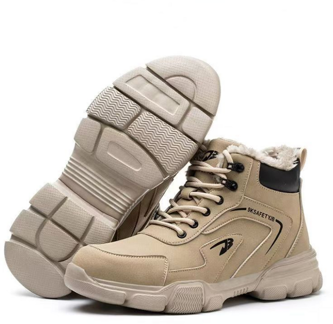 [신상특가]Frokom 겨울용 방한 안전한 작업화 남녀공용 작업화 남자 기모 털 작업화 겨울 따뜻한 안전화