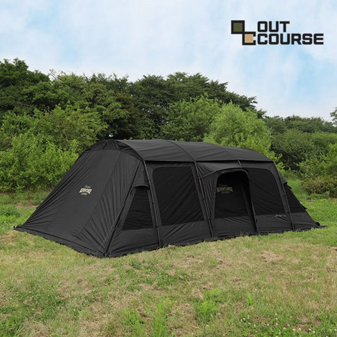 아웃코스 어드벤처2 텐트 블랙 거실형 리빙쉘 텐트, 3-4인용