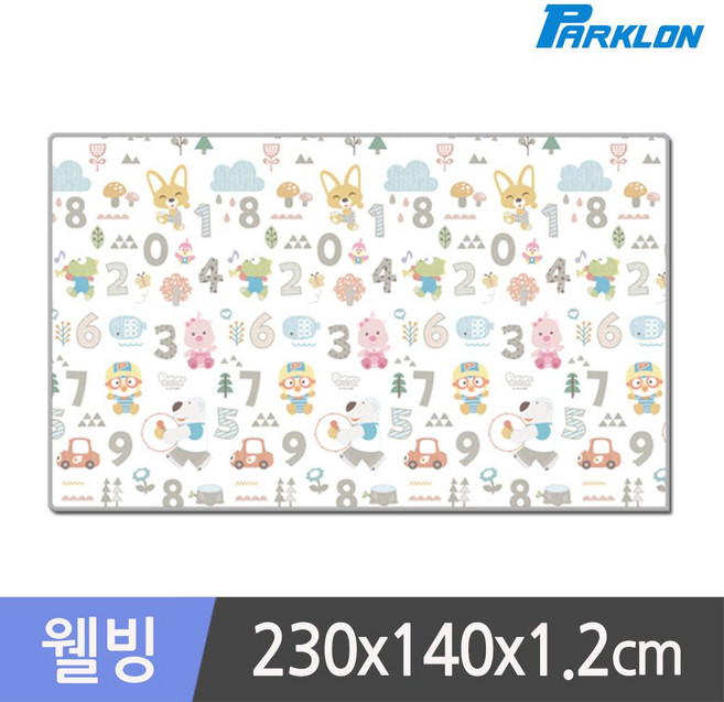 파크론 웰빙 뽀로로 숫자놀이 놀이방매트, 혼합 색상