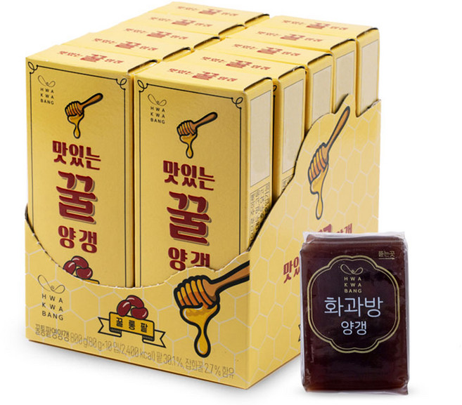[화과방] 맛있는 꿀통팥 양갱, 40g, 20개