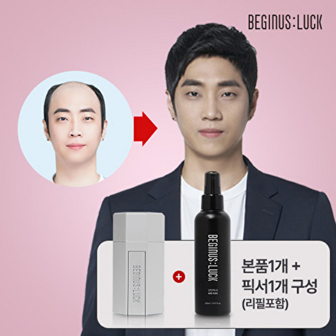 비기너스럭 *흑채의 달인 볼륨 커버 똑똑 흑채 바디 1개+카트리지 1개+픽서 1개, 1개, 다크브라운