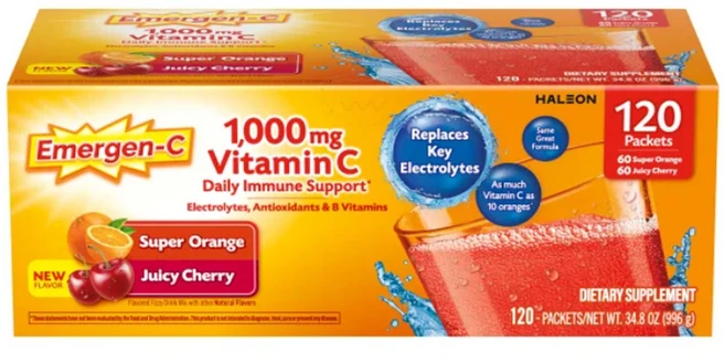 Alacer 이멀전 C 1000 (120 팩) Emergen C 1000mg Vitamin C 120 Pack, 1개, 120회분 - 쿠팡