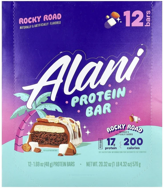 매우편하고 Alani Nu Protein Bar Rocky Road 바 12개 각 48g(1.69oz) 끝내주게잘나가는상품, AlaniNuProteinBarRockyRoad바12개, 48g - 쿠팡