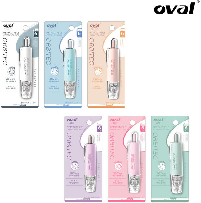 오발 마카롱 시리즈 수정테이프 OVAL QRM-506 B, 마카롱블루