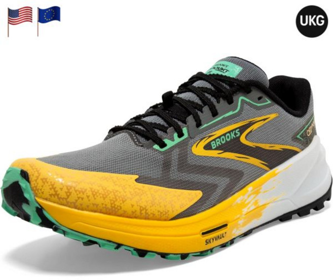 브룩스 남성 캐터마운트 3 트레일 런닝화 레몬 크롬 세도나 세이지