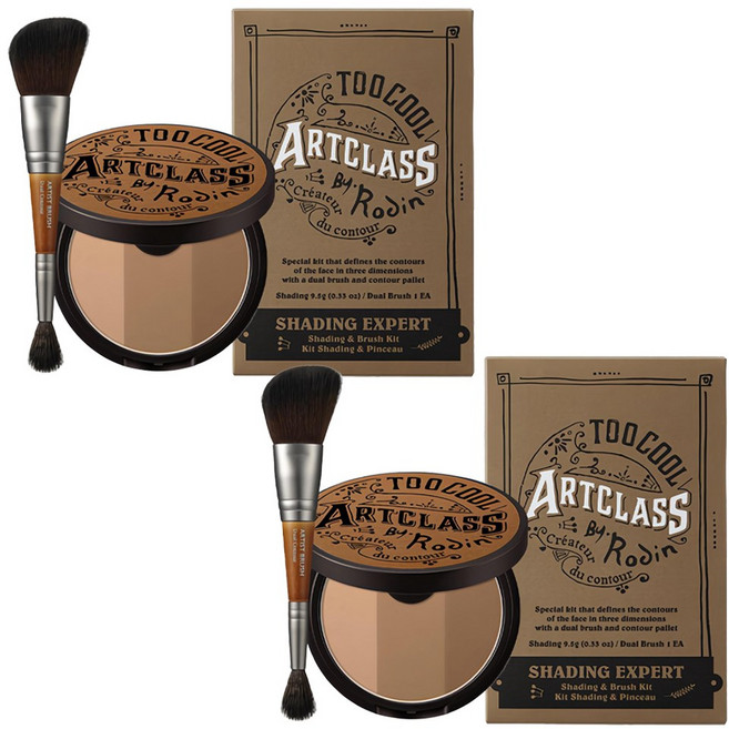 투쿨포스쿨 아트클래스 바이로댕 쉐딩 9.5g + 듀얼 컨투어 브러쉬, 클래식, 2개