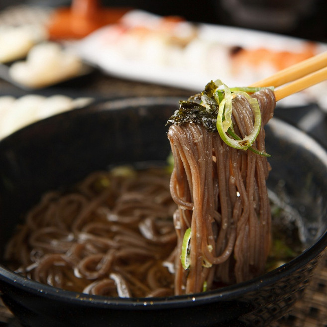 생 메밀면 메밀소바 가쓰오육수 세트 냉모밀 밀키트, 1세트, 1.242kg