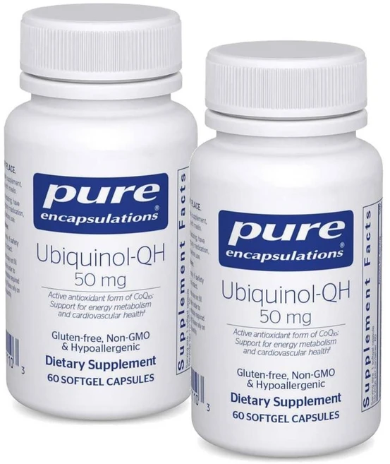 퓨어인캡슐레이션 유비퀴놀 QH 50mg 소프트젤 Pure Encapsulations Ubiquinol-QH, 60정, 2개 - 쿠팡