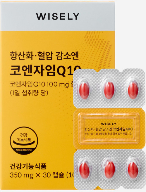 와이즐리 항산화 혈압 감소엔 코엔자임Q10, 1개, 30정