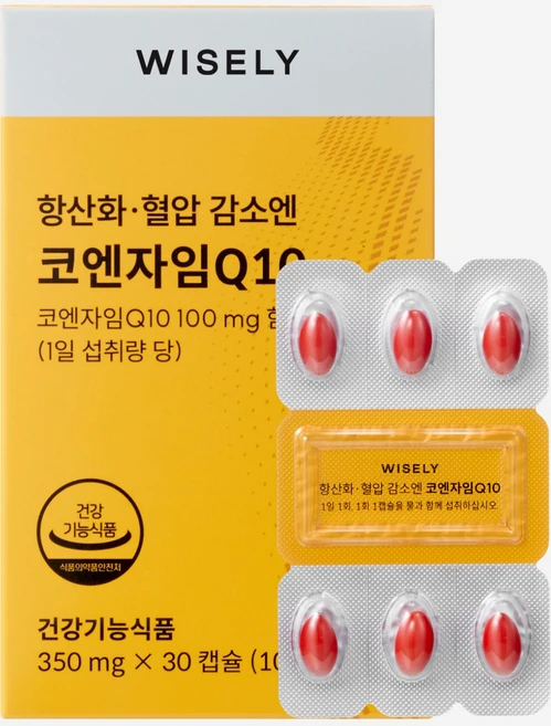 와이즐리 항산화 혈압 감소엔 코엔자임Q10, 1개, 30정 - 쿠팡