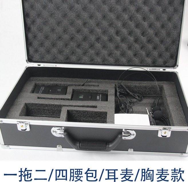 마이크 케이스 8구 보관함 수납함 하드 가방, 상세이미지참조, 강화 일체형 (블랙)