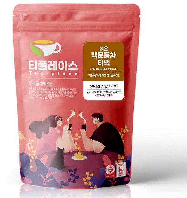 맥문동 삼각티백 50티백 맥문동100%, 1개, 50개입, 1g