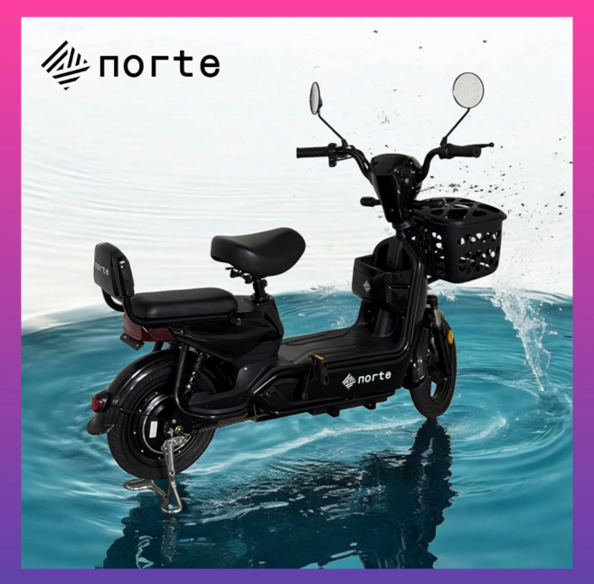 전동 스쿠터 전기 자전거 팻바이크 성인용 출퇴근 미니벨로, 블랙, 스틸