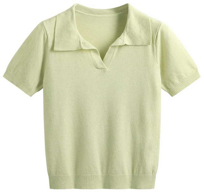 언니네산지직송 1회 염정아 아보카도그린카라브이넥반팔니트 데일리캐주얼