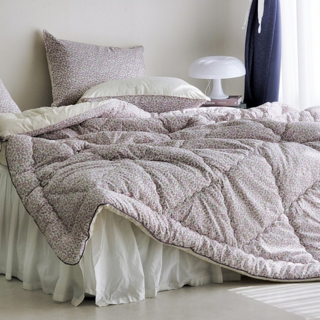 꽃무늬 알러지케어 차렵이불 기능성 마이크로화이바 먼지없는 이불 잔꽃 간절기