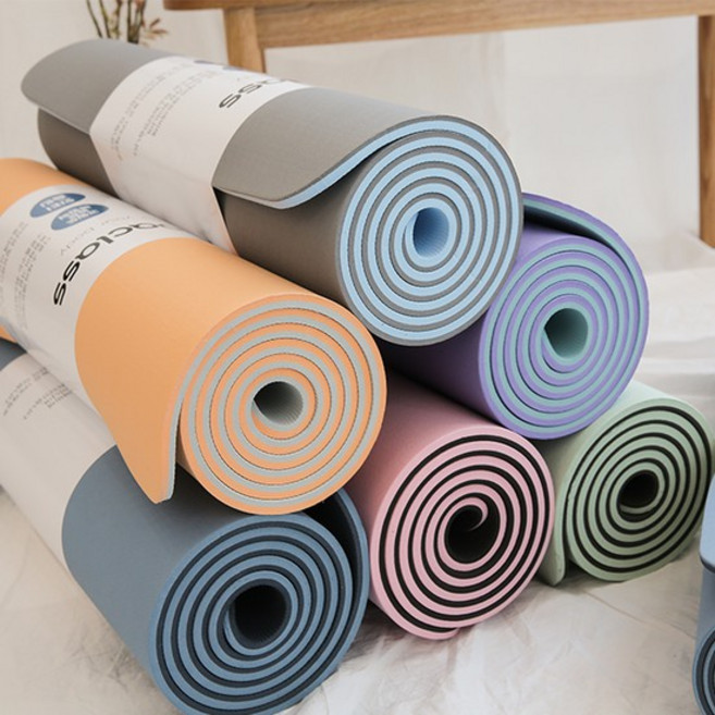 모아클래스 TPE 요가매트 스탠다드 10MM 1+1, 퍼플, 그린