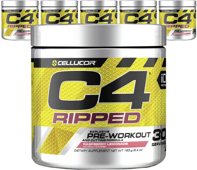 셀루코어 C4 립드 프리-워크아웃 앤 커팅 포뮬러 라즈베리 레모네이드 맛, 183g, 6개 - 쿠팡