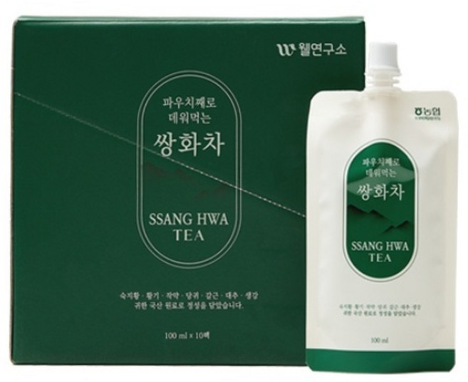 웰연구소 파우치째로 데워먹는 쌍화차, 10개입, 100ml, 1박스