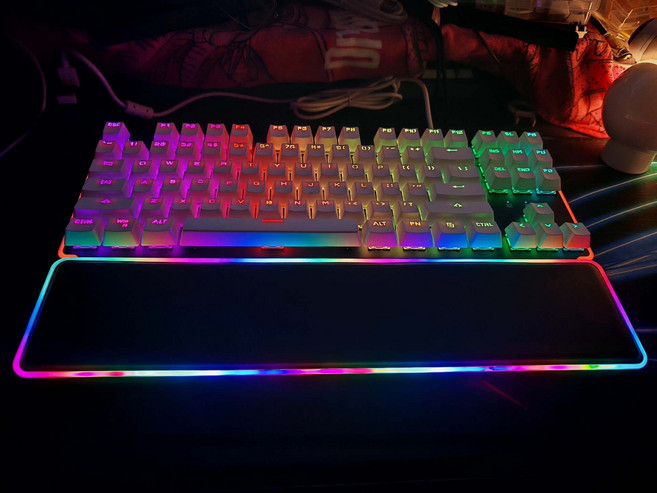 KeyHome KH87 光軸鍵盤 87鍵 有線單模 磁吸RGB掌托, 如圖所示, 詳情內介紹, 製造商軸