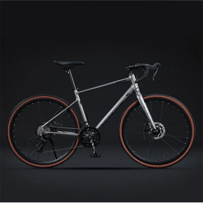그래블 로드 자전거 바이크 유압 디스크 18단 알루미늄 합금 내부 배선 프레임셋 700x35C 타이어, 01 18 speed, 01 2, 01 160-180cm
