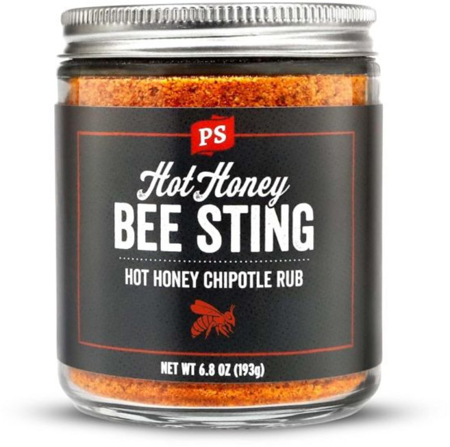 PS 시즈닝 프라임 타임 비처스 블렌드 버터리 갈릭 앤 허브 바비큐 소고기 문지름 훈제 그릴 베이킹용 건조 문지름과 향신료로 스테이크 돼지고기 닭고기 부위용, 핫 허니 칩otle, 181g, 1