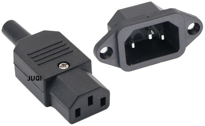 검정색 CE IEC320 전원 전기 재배선 AC 배선 도킹 0A 250V 배터리 소켓 패널 4 3 플러그 가능 콘센트, set No cap