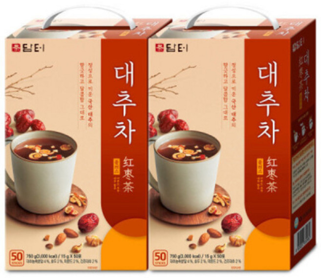 담터 대추차 50Tx2, 단일구성, 15g, 1
