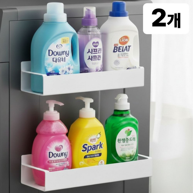 루프메이드 세탁기 자석선반 대형 냉장고 자석선반 2p 화이트, 2개
